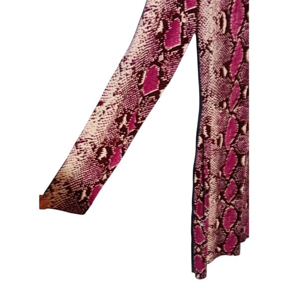 Diane Von Furstenberg Reina Silk Dress Pink Snake Python Print Shift Magenta Sz4 - Picture 3 of 8